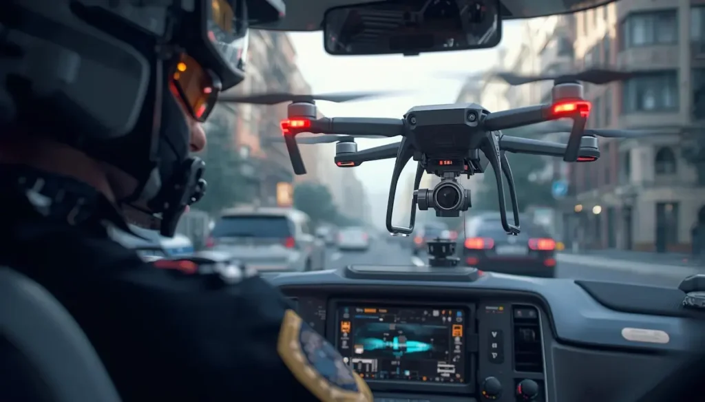 drone sendo utilizado em operação policial