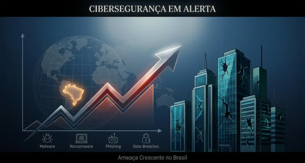 crescimento de ataques digitais em empresas no Brasil