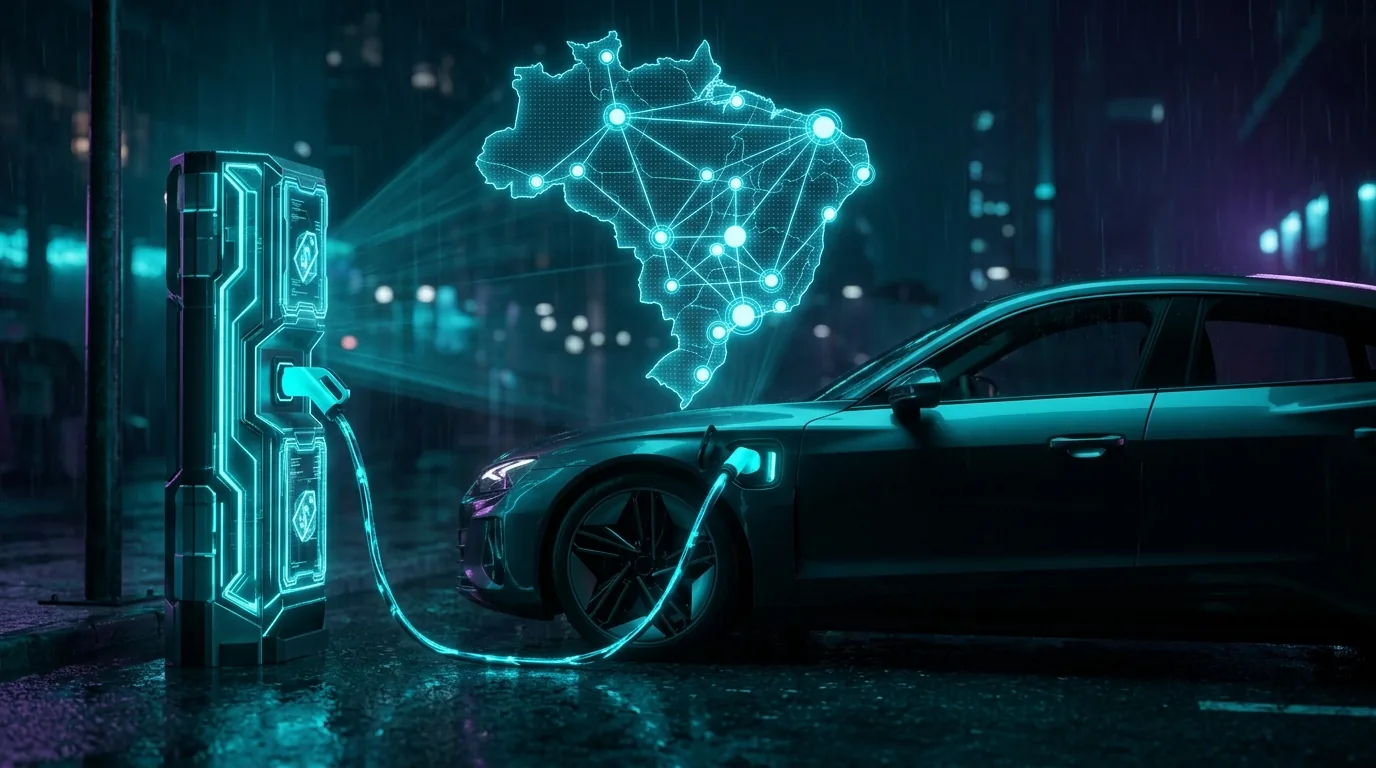 Rede de pontos de recarga de carros elétricos no Brasil