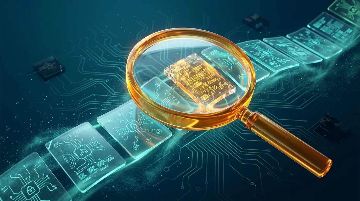 Lupa digital analisando cartões de dados pessoais para verificar vazamentos