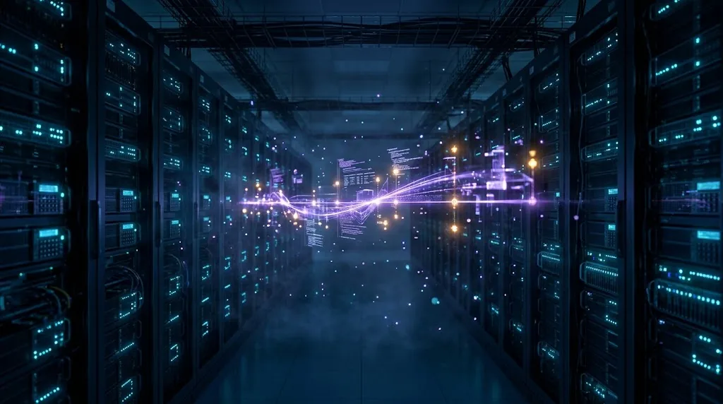 Servidores de data center com registros de acesso guardados, ilustrando o Marco Civil e a prova digital